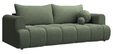 Selsey Dandelino - 3-Sitzer Sofa mit Schlaffunktion, Chenille-Bezug, grün