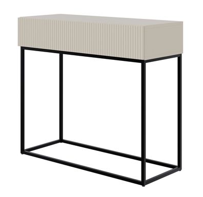 Selsey VELDIO - Konsolentisch mit Schublade, Greige, 90 cm
