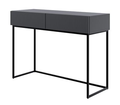 Selsey VELDIO - Schminktisch mit 2 Schubladen, schwarz, 110 cm