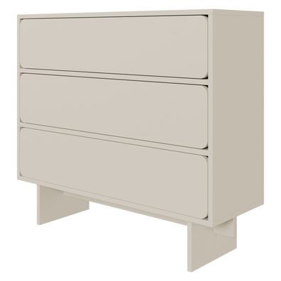 Selsey WUWU - Kommode mit 3 Schubladen, Greige 101 cm