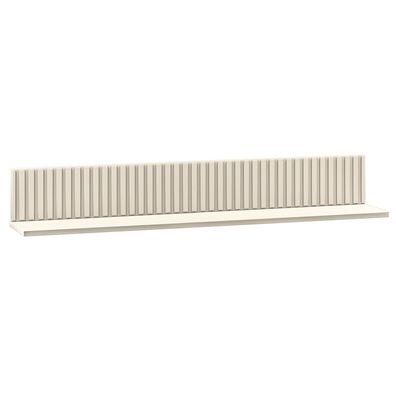 Selsey Caletto - Wandregal mit dekorativen Lamellen, Beige, 119 cm