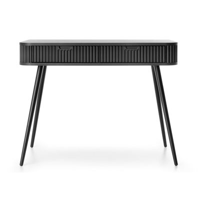 Selsey Zova - Schminktisch mit 2 Schubladen, schwarz, 110 cm