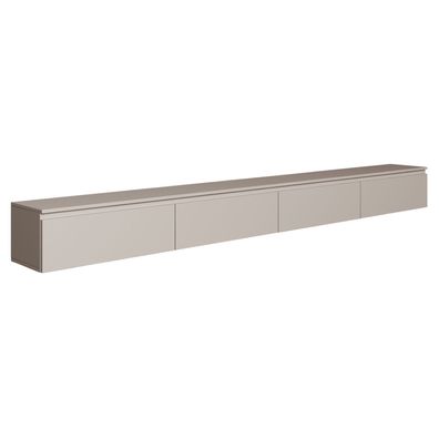 Selsey Bemmi - Hängendes TV-Board mit vier Klappen 300 cm, Kaschmirgrau