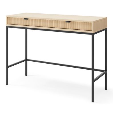 Selsey Vellore - Schminktisch mit Schublade, Eiche Vicenza Optik mit schwarzem Gestel