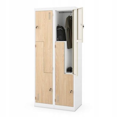 Metallschrank Aktenschrank Werkzeugschrank Umkleideschrank 185x90x45cm anthrazit-weiß