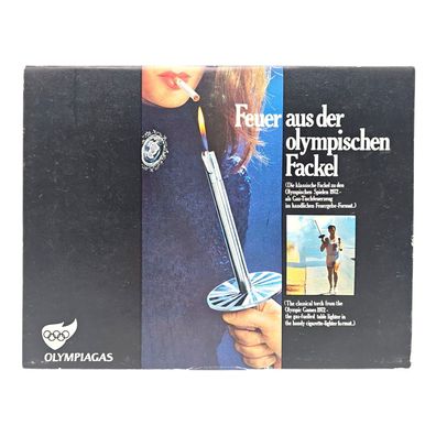 Feuer aus der olympischen Fackel - Olympiagas Spiele 1972 München Feuerzeug Rar
