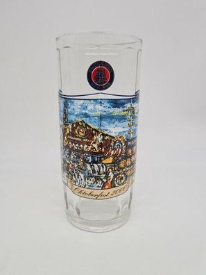 Bierglas Bierkrug 0,5 Liter Paulaner München Oktoberfest 2000 Glas Krug