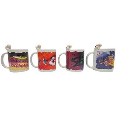 Diddl Tassen Konvolut 4 Stück Tasse mit Diddlmaus Depesche Tee Kaffee