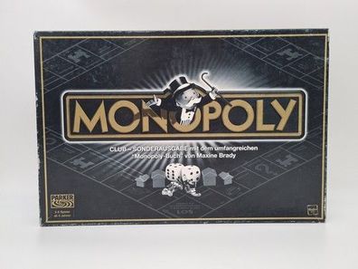 Monopoly Club Sonderausgabe von Parker 2004 Brettspiel Schwarze Ausgabe