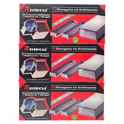 Reflecta CS Diamagazine 3×200 Dias mit Archivkassette stapelbar Dia Magazin NEU