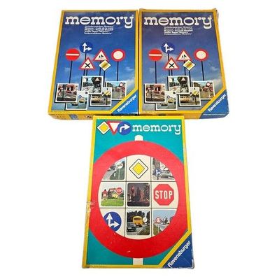 Verkehrszeichen Memory Ravensburger Konvolut zum Vervollständigen Retro 1971