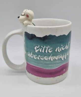 Diddl Tasse Bitte Nicht Überschwappen mit Figur Maus Depesche Mug Vintage