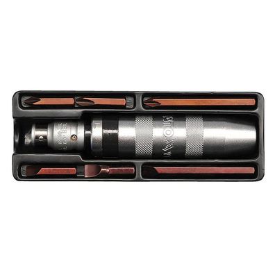 Handschlagschrauber, Schlagschraubendreher mit Metallgriff, 7-teilig