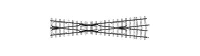 Bemo 4219000 H0m 12° Kreuzung gekürzt, 182 mm Spur H0m