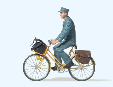 Preiser 45069 Postbote auf Fahrrad Spur 2m / G