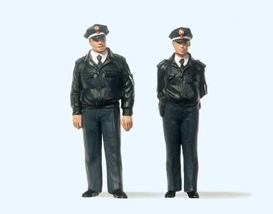 Preiser 63101 Polizisten stehend. Blaue Uni Spur 1