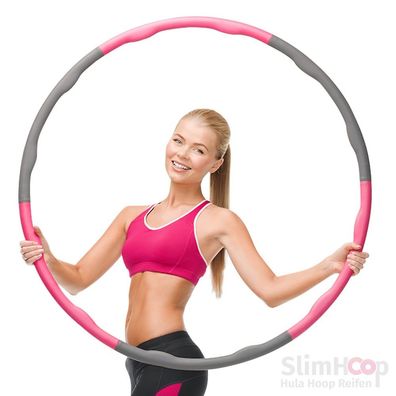SlimHoop Hula Hoop Reifen | Für das Fitnesstraining zu Hause | 1 Reifen