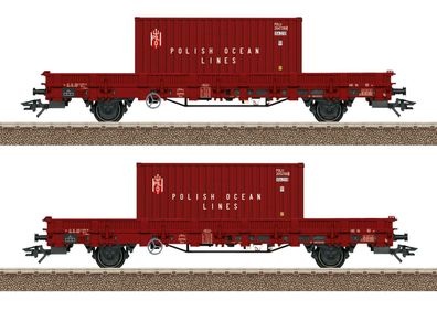 Trix 24555 Niederbordwagen-Set PKP IV 2-tlg. Spur H0
