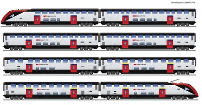 Roco 7720007 Triebzug RABe 502 SBB VI 8-tlg. AC-Sound Spur H0
