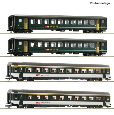 Roco 6200091 4er Set EW II+IV SBB #2 Spur H0