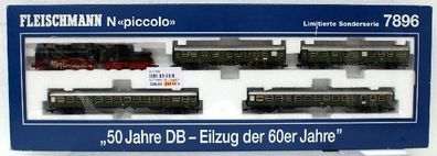 Fleischmann 7896 SET 5-teilig DB Eilzug BR 38 mit Wannent Spur N