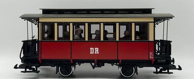 LGB 3120 DR Personenwagen rot/beiger mit Digi Bel Spur 2m