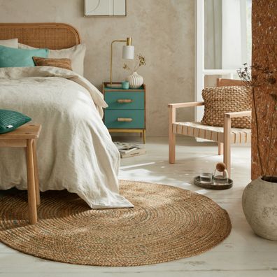 Juteteppich handgewebt Naturtöne Wohnzimmer Flur nachhaltig - EDEN Kadima Design