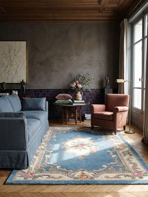 Wollteppich traditionell handgeschnitzt klassisch robust - BEAULY Kadima Design