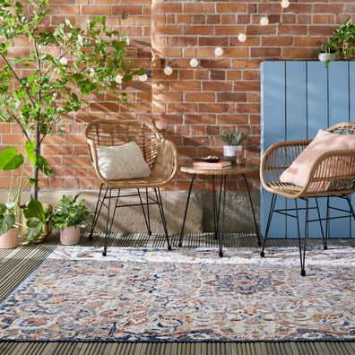 Outdoorteppich UV-beständig Boho floral traditionell Terrasse - LAGAN Kadima