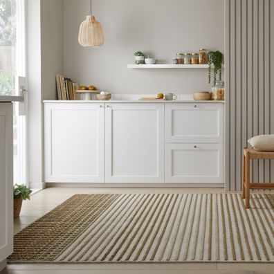 Teppich waschbar Streifen Chenille weich modern Familie - OTTER Kadima