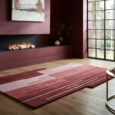 Wollteppich Kurzflor handgefertigt modern Ombre abstrakt - Hallein Kadima Design