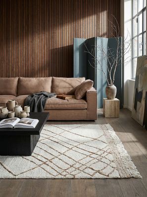 Boucle Teppich Naturfaser handgewebt Wolle Boho - VYNE Kadima Design