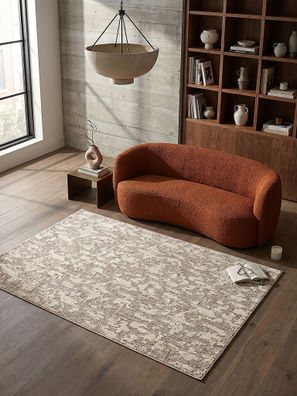 Waschbarer Teppich Kurzflor meliert abstrakt modern - RIDGE Kadima Design