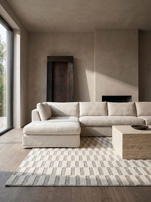 Waschbarer Teppich Kurzflor Schachbrett Karo modern - RIDGE Kadima Design