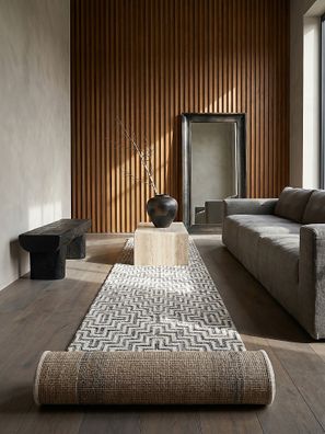 Kurzflor Teppich Woll-Optik geometrisch Zickzack - ARLEN Kadima Design