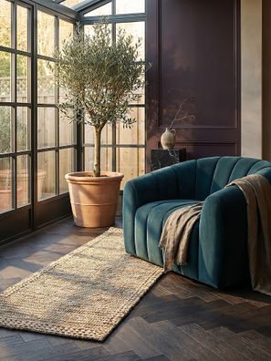Naturfaser Teppich Jute Flechtoptik handgeflochten Boho - CHASE Kadima Design