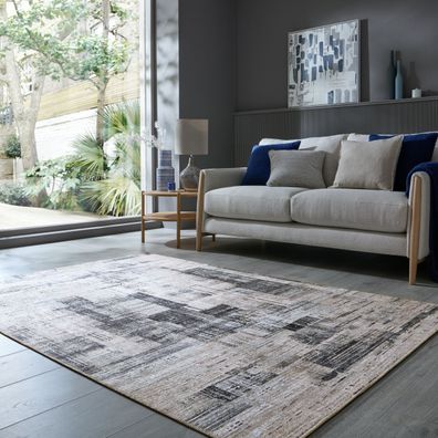 Waschbarer Teppich Flachgewebe abstrakt modern Flur - HURST Kadima Design