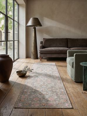 Waschbarer Teppich Flachgewebe floral orientalisch Vintage - HURST Kadima Design