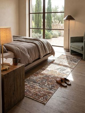 Teppich abstrakt modern Kurzflor recycelt pflegeleicht Wohnzimmer - ADUR Kadima