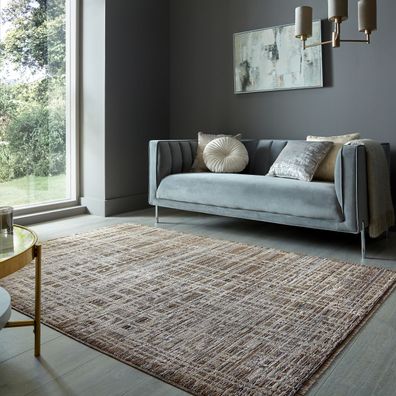 Teppich modern geometrisch Urban Kurzflor recycelt Wohnzimmer Flur - ADUR Kadima