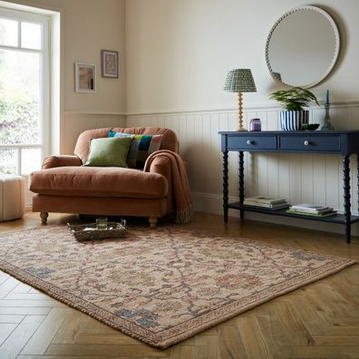Juteteppich Flachgewebe orientalisch Boho Naturfaser Wohnzimmer Flur - AVILL Kadima
