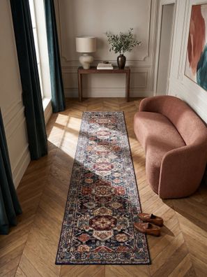 Teppich Vintage geometrisch Kurzflor pflegeleicht Wohnzimmer Flur - Glazert Kadima