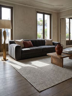Waschbarer Kurzflorteppich Uni modern pflegeleicht Wohnzimmer - NORA Kadima Design