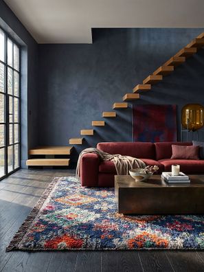 Flauschiger Shaggy Teppich Berber Wohnzimmer modern weich - Tafraut Kadima Design