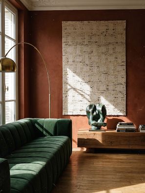 Wollteppich Flachgewebe geometrisch Boho Wohnzimmer Naturfaser - ELIN Kadima Design