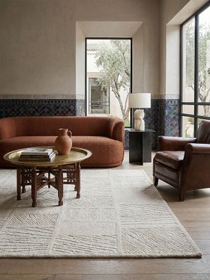 Designerteppich Wolle geometrisch Hoch-Tief modern elegant - CARVE Kadima Design
