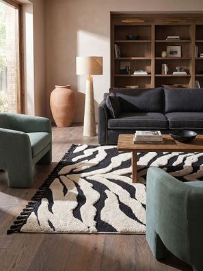 Flauschiger Hochflorteppich Tiermotiv modern weich Retro - MARA Kadima Design