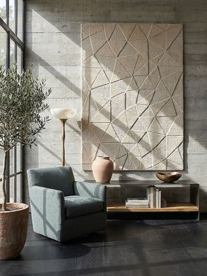 Wollteppich geometrisch Hoch-Tief-Struktur modern Relief - DEBEN Kadima Design