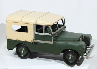 Blechauto Nostalgie Modellauto Oldtimer Marke Jeep Safari Land Rover L 36 cm