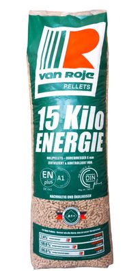 15 kg Holzpellets 6mm DINplus, regiopellets ENplus A1 van-Roje Pellets Abholung